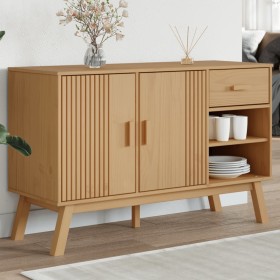 OLDEN solid pine wood sideboard in brown, 114x43x73.5 cm by vidaXL, Sideboards - Ref: Foro24-358606, Price: 152,80 €, Discoun...