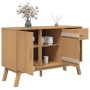 OLDEN solid pine wood sideboard in brown, 114x43x73.5 cm by vidaXL, Sideboards - Ref: Foro24-358606, Price: 152,06 €, Discoun...