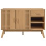 OLDEN solid pine wood sideboard in brown, 114x43x73.5 cm by vidaXL, Sideboards - Ref: Foro24-358606, Price: 152,06 €, Discoun...