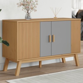 OLDEN sideboard made of solid pine wood in gray and brown, 114x43x73.5 cm by vidaXL, Sideboards - Ref: Foro24-358610, Price: ...