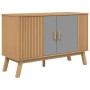 Aparador OLDEN madera maciza pino gris y marrón 114x43x73,5 cm de vidaXL, Aparadores - Ref: Foro24-358610, Precio: 147,28 €, ...