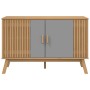 Aparador OLDEN madera maciza pino gris y marrón 114x43x73,5 cm de vidaXL, Aparadores - Ref: Foro24-358610, Precio: 147,28 €, ...