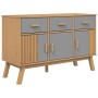 OLDEN Sideboard aus massivem Kiefernholz grau und braun 114x43x73,5 cm von vidaXL, Sideboards - Ref: Foro24-358604, Preis: 17...