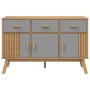 OLDEN Sideboard aus massivem Kiefernholz grau und braun 114x43x73,5 cm von vidaXL, Sideboards - Ref: Foro24-358604, Preis: 17...