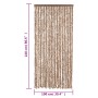 Chenille beige and dark brown anti-fly curtain 100x220 cm by vidaXL, Mosquito nets for windows - Ref: Foro24-377323, Price: 6...