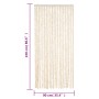 Chenille beige and white anti-fly curtain 90x220 cm by vidaXL, Mosquito nets for windows - Ref: Foro24-377342, Price: 60,20 €...