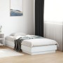 Engineered wood white bed frame 90x190 cm by vidaXL, Beds and slatted bases - Ref: Foro24-839630, Price: 90,99 €, Discount: %