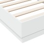 Engineered wood white bed frame 90x190 cm by vidaXL, Beds and slatted bases - Ref: Foro24-839630, Price: 90,99 €, Discount: %