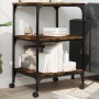 3-level smoked oak printer stand 50x41x75 cm by vidaXL, Printer supports - Ref: Foro24-842288, Price: 49,13 €, Discount: %