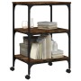 3-level smoked oak printer stand 50x41x75 cm by vidaXL, Printer supports - Ref: Foro24-842288, Price: 49,13 €, Discount: %