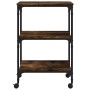 3-level smoked oak printer stand 50x41x75 cm by vidaXL, Printer supports - Ref: Foro24-842288, Price: 49,13 €, Discount: %