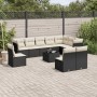 Set mit 11 Stück Gartensofas und Kissen synthetisches Rattan schwarz von vidaXL, Gartensets - Ref: Foro24-3249645, Preis: 660...