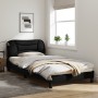 Bed frame with black fabric headboard 100x200 cm by vidaXL, Beds and slatted bases - Ref: Foro24-3207753, Price: 157,54 €, Di...