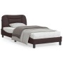 Bed frame with dark brown fabric headboard 90x200 cm by vidaXL, Beds and slatted bases - Ref: Foro24-3207747, Price: 149,17 €...