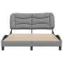 Estructura de cama con cabecero de tela gris claro 120x200 cm de vidaXL, Camas y somieres - Ref: Foro24-3207758, Precio: 196,...