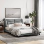 Bed frame with light gray fabric headboard 140x200 cm by vidaXL, Beds and slatted bases - Ref: Foro24-3207772, Price: 201,48 ...