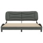 Bed frame with dark gray fabric headboard 180x200 cm by vidaXL, Beds and slatted bases - Ref: Foro24-3207787, Price: 219,99 €...