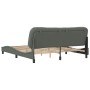 Bed frame with dark gray fabric headboard 180x200 cm by vidaXL, Beds and slatted bases - Ref: Foro24-3207787, Price: 219,86 €...