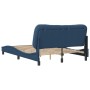 Estructura de cama con cabecero de tela azul 120x200 cm de vidaXL, Camas y somieres - Ref: Foro24-3207764, Precio: 218,05 €, ...