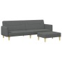 Two-seater sofa bed with dark gray fabric ottoman by vidaXL, Sofas - Ref: Foro24-3216244, Price: 305,57 €, Discount: %