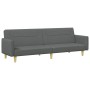 Sofá cama de 2 plazas con taburete tela gris oscuro de vidaXL, Sofás - Ref: Foro24-3216244, Precio: 308,16 €, Descuento: %