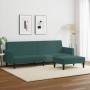 Sofá cama de 2 plazas con taburete terciopelo verde oscuro de vidaXL, Sofás - Ref: Foro24-3216238, Precio: 280,55 €, Descuent...