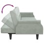 Sofá cama 2 plazas con almohadas taburete terciopelo gris claro de vidaXL, Sofás - Ref: Foro24-3216219, Precio: 344,31 €, Des...