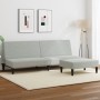 2-seater sofa bed with light gray velvet ottoman by vidaXL, Sofas - Ref: Foro24-3216231, Price: 282,51 €, Discount: %