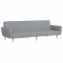 Sofá cama de 2 plazas con taburete tela gris claro de vidaXL, Sofás - Ref: Foro24-3216246, Precio: 308,99 €, Descuento: %