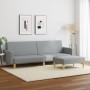 Two-seater sofa bed with light gray fabric ottoman by vidaXL, Sofas - Ref: Foro24-3216227, Price: 274,85 €, Discount: %