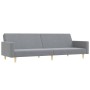 Two-seater sofa bed with light gray fabric ottoman by vidaXL, Sofas - Ref: Foro24-3216227, Price: 274,85 €, Discount: %