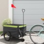 Bicycle trailer, black and green, 30 kg, made of iron. by vidaXL, Bicycle trailers - Ref: Foro24-94102, Price: 95,99 €, Disco...