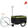 Bicycle trailer, black and green, 30 kg, made of iron. by vidaXL, Bicycle trailers - Ref: Foro24-94102, Price: 95,99 €, Disco...