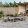 Garden dining set with 15 pieces, light gray synthetic rattan and cushions. by vidaXL, Garden sets - Ref: Foro24-3211415, Pri...