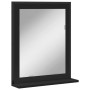 Espejo de baño con estante madera ingeniería negro 50x12x60 cm de vidaXL, Tocadores - Ref: Foro24-842416, Precio: 51,67 €, De...