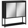 Armario con espejo de baño madera ingeniería negro 60x16x60 cm de vidaXL, Tocadores - Ref: Foro24-842421, Precio: 56,46 €, De...