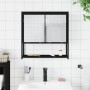 Armario con espejo de baño madera ingeniería negro 60x16x60 cm de vidaXL, Tocadores - Ref: Foro24-842421, Precio: 56,46 €, De...