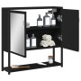 Armario con espejo de baño madera ingeniería negro 60x16x60 cm de vidaXL, Tocadores - Ref: Foro24-842421, Precio: 56,46 €, De...