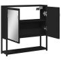 Armario con espejo de baño madera ingeniería negro 60x16x60 cm de vidaXL, Tocadores - Ref: Foro24-842421, Precio: 56,46 €, De...