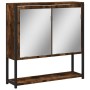 Bathroom cabinet with smoked oak wood mirror 60x16x60 cm by vidaXL, Dressing tables - Ref: Foro24-842423, Price: 64,03 €, Dis...