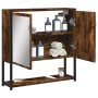 Bathroom cabinet with smoked oak wood mirror 60x16x60 cm by vidaXL, Dressing tables - Ref: Foro24-842423, Price: 64,03 €, Dis...