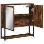 Bathroom cabinet with smoked oak wood mirror 60x16x60 cm by vidaXL, Dressing tables - Ref: Foro24-842423, Price: 64,03 €, Dis...