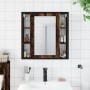 Bathroom cabinet with smoked oak wood mirror 60x16x60 cm by vidaXL, Dressing tables - Ref: Foro24-842428, Price: 79,39 €, Dis...