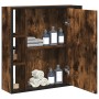 Bathroom cabinet with smoked oak wood mirror 60x16x60 cm by vidaXL, Dressing tables - Ref: Foro24-842428, Price: 79,39 €, Dis...