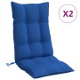 Stuhlkissen mit hoher Rückenlehne 2 Stück Oxford Stoff klein blau von vidaXL, Kissen für Stühle und Sofas - Ref: Foro24-37763...