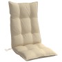 Stuhlkissen mit hoher Rückenlehne 6 Stück Oxford Stoff beige von vidaXL, Kissen für Stühle und Sofas - Ref: Foro24-377613, Pr...