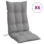 High back chair cushions 6 pcs gray Oxford fabric by vidaXL, Cushions for chairs and sofas - Ref: Foro24-377607, Price: 100,3...