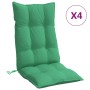 Cojines de silla con respaldo alto 4 uds tela Oxford verde de vidaXL, Cojines para sillas y sofás - Ref: Foro24-377618, Preci...