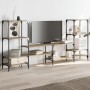 TV stand made of engineered wood in Sonoma oak, 206.5x28.5x95 cm by vidaXL, TV Furniture - Ref: Foro24-842482, Price: 88,38 €...