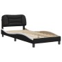 Cama con cabecero cuero sintético negro y blanco 80x200 cm de vidaXL, Camas y somieres - Ref: Foro24-3207965, Precio: 154,37 ...